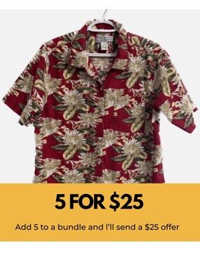 Cotton / linen Hawaiian shirt.